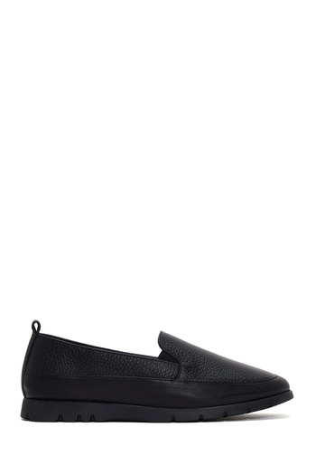 Derimod Women's Black Leather Comfort Loafer, Winter Shoes 25Afd1500Ft