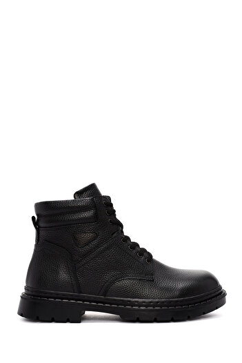 Derimod Men's Black Lace-Up Leather Casual Boots 25Wfd7542Ft