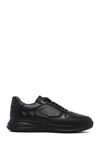 Derimod Men's Black Lace-Up Leather Casual Sneaker,Winter Sports Shoes 25Wfd6768Ft
