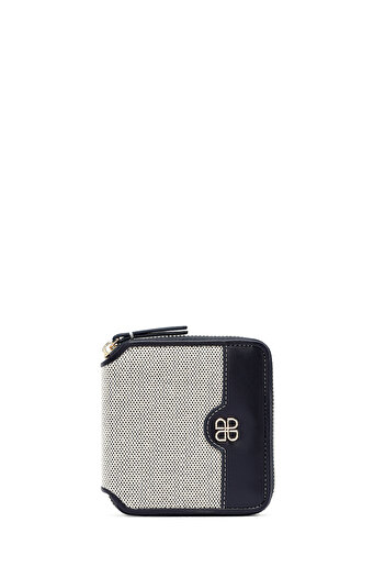 Derimod Women's Navy Blue Patterned Wallet 000A2D551714