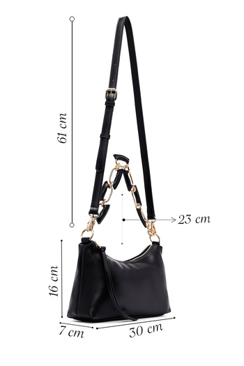 Derimod Women's Black Long Strap Shoulder Bag 25Abd270718