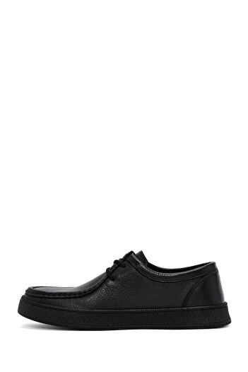Derimod Men's Black Lace-Up Leather Casual Shoes 25Wfd7541Ft