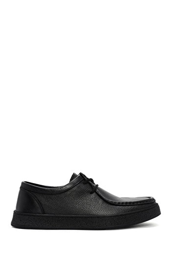 Derimod Men's Black Lace-Up Leather Casual Shoes 25Wfd7541Ft