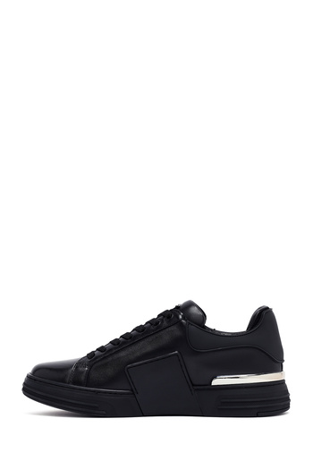 Derimod Men's Black Lace-Up Thick Sole Leather Sneaker 25Sfd694318
