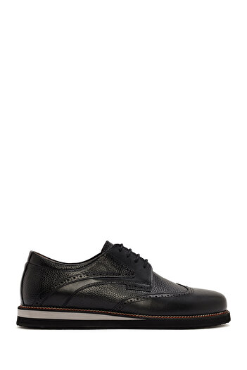 Derimod Men's Black Lace-Up Leather Casual Shoes 25Wfd7045Ft