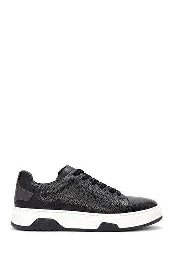 Derimod Men's Black Lace-Up Thick Soled Leather Sneaker, Winter Sports Shoes 25Wfd6885Ft