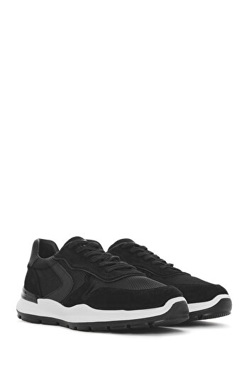 Derimod Erkek Siyah Bağcıklı Deri Sneaker 25SFD756214
