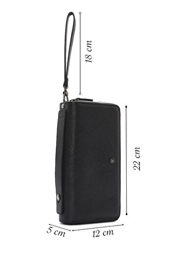 Derimod Men's Black Leather Wallet 000A2D3149Ft