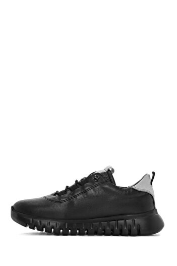 Derimod Women's Black Lace-Up Leather Sneaker 25Sfd 501918