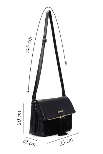 Derimod Women's Black Long Strap Crossbody Bag 25Sbd 210514