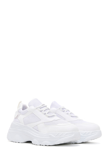 Derimod Kadın Beyaz Kalın Tabanlı Sneaker 25SFE210114