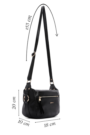 Derimod Women's Black Long Strap Crossbody Bag 25Sbd 210418