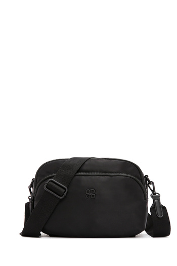 Derimod Women's Black Long Strap Fabric Mini Crossbody Bag 25Sbd24276F