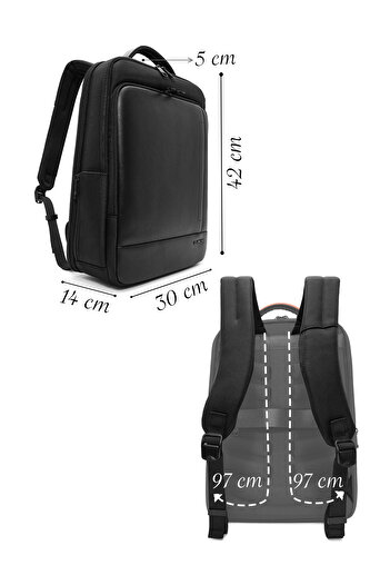 Derimod D-Pack Unisex Μαύρο Σακίδιο πλάτης 24WBD30006F