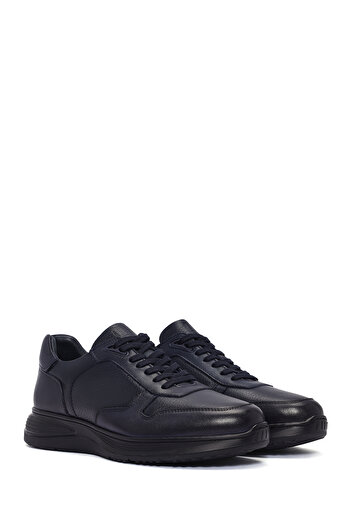 Derimod Erkek Lacivert Bağcıklı Deri Casual Sneaker 24WFD6768FT