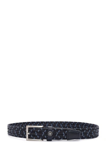 Derimod Men's Navy Blue Braided Leather Belt 000A2D 1400029