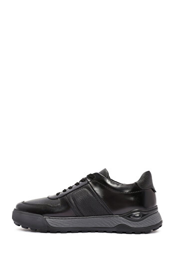 Derimod Men's Black Lace-Up Leather Casual Sneaker 24Wfd722614