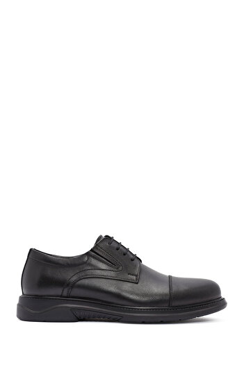 Derimod Men's Black Laced Leather Casual Shoes 24Wfd 677518