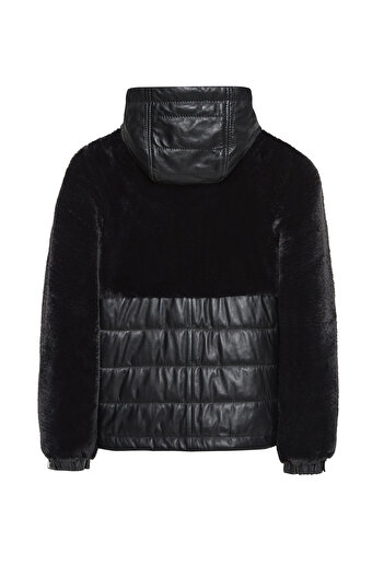 Derimod Alabama Kadın Siyah Kapüşonlu Teddy Mont 24WGP5288FF
