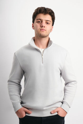WE AND ME Regular Fit Yarım Fermuarlı Dik Yaka Basic Sweatshirt