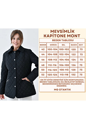 Butik Palton de sezon matlasat pentru femei, marime mare, cu buzunare, căptușit - MG001