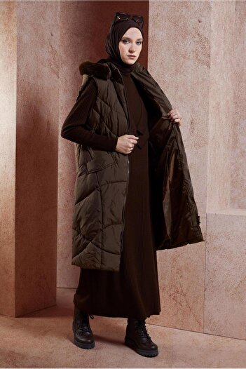 Alvina Hooded Puffer Vest - 90527