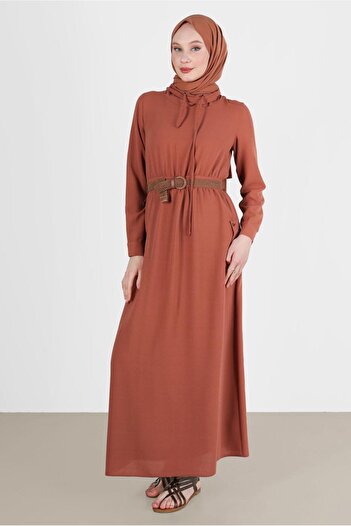 Alvina Pocketed Belted Dress - Model 42590