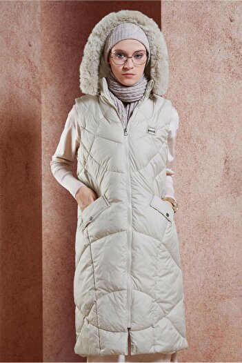 Alvina Hooded Puffer Vest - 90527