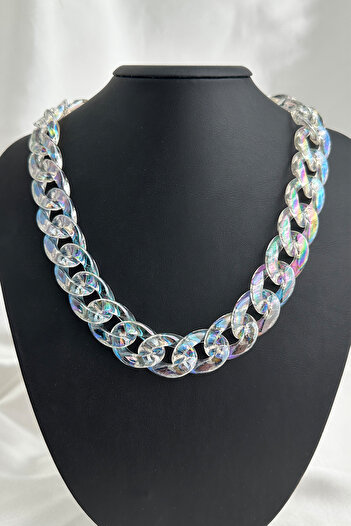 Modex Transparent Acetate Thick Chain Necklace (45cm)