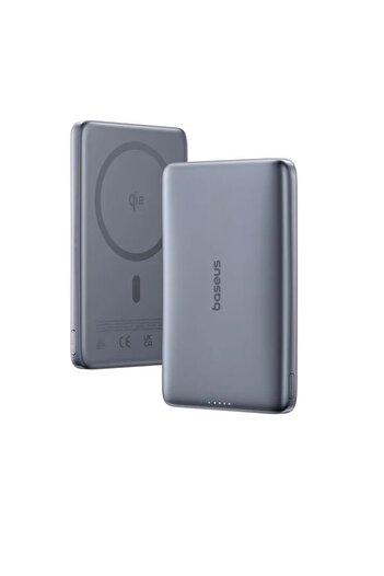 Baseus PicoGo Ultra-Slim Qi2 Gri 10000 mAh Hızlı Şarj MagSafe Powerbank