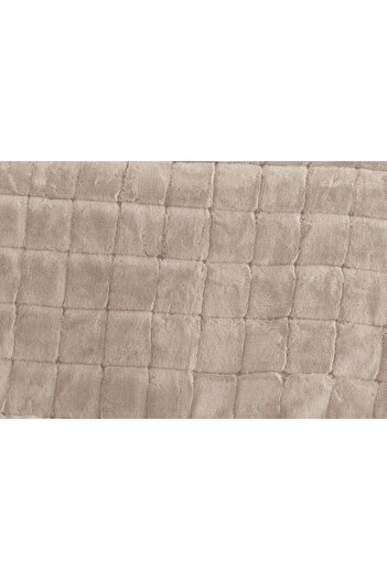 Merinos Luxe 3 Parça Çift Kişilik Yatak Örtüsü Seti Kutulu 230x250 Kareli Bej