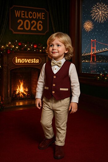 inowesta Baby Boy & Child Vest Suit / Bow Tie-Vest-Shirt-Pants 4-Piece |