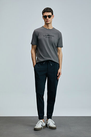 Lufian Pıto Smart Men's Chino Trousers Slim Fit Black