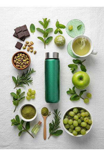 Blissra Silvery Glass Flask 550 ml |   Premium Lid, Leak-Proof & Healthy