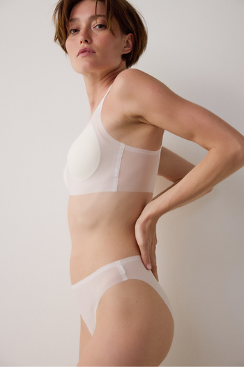 Penti Ecru Zero Gramm nahtloses Push-Up-Bralette ohne Bügel