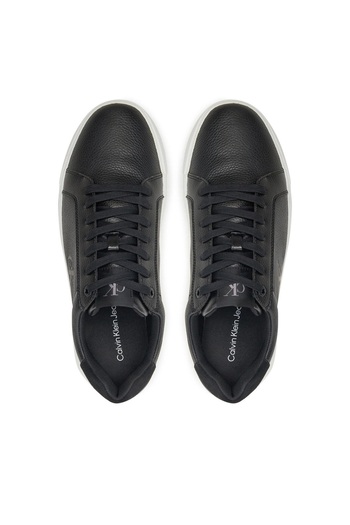 Calvin Klein Erkek Rahat Düz Taban Deri Siyah Sneaker YM0YM01253-0GM