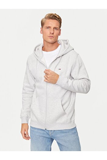 Tommy Hilfiger Φούτερ Tjm Reg S Flag Zip Thru - Άνετο και σχέδιο με φερμουάρ
