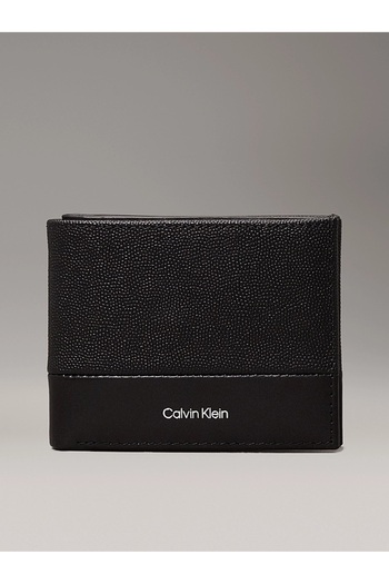 Calvin Klein Erkek Havyar Yüzey Ck Logo Siyah Deri Cüzdan