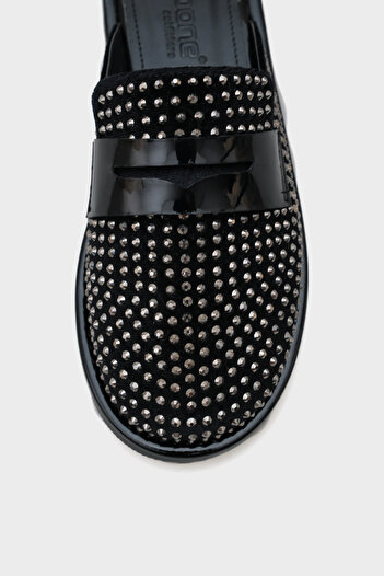 Capone Outfitters Γυναικείες παντόφλες Meris Velvet Stone Closed Toe