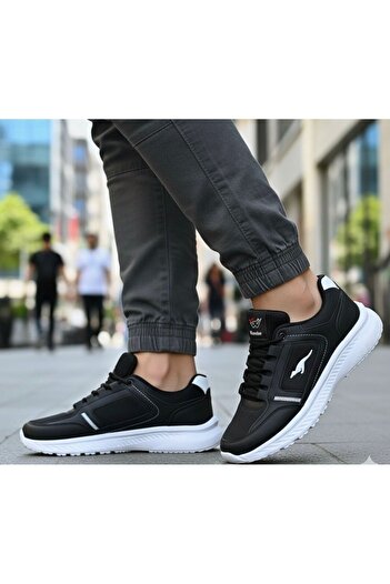 Wanderfull Men's Sports Shoes Black Orthopedic Comfortable Breathable Quality Lace-Up 4288