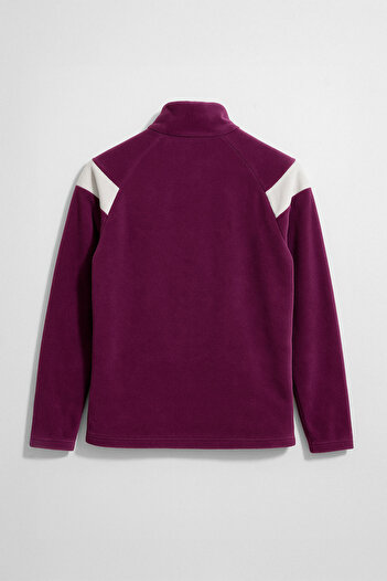 MARKAPIA WOMAN Women's Purple Fleece Sweatshirt with Zipper Pockets