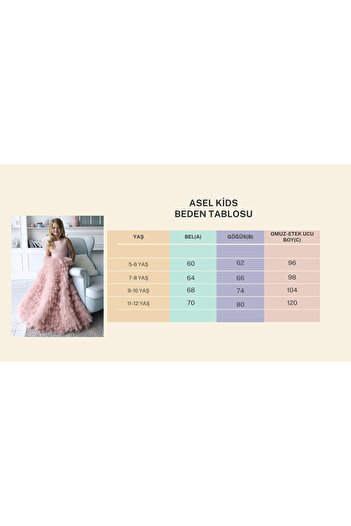 Asel Kids KIZ ÇOCUK TASARIM ELBİSE
