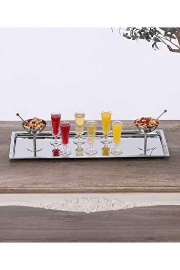 ALJAHWAR Rectangular serving tray (may your drink be delicious)