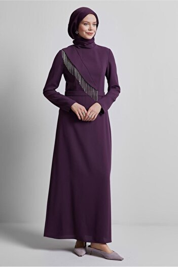 Alvina Stone Detailed Dress 45356