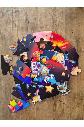 Ankebut 3D Galaksimiz Ahşap Puzzle Büyük Boy 44 Parça