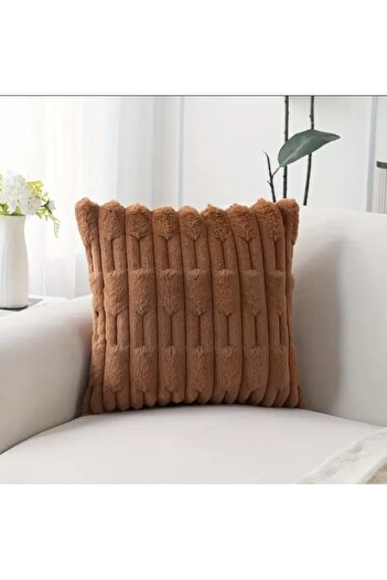 DECORA CASA HOME COLLECTİON (1 ΤΕΜ) Σούπερ μαλακό βελούδινο διακοσμητικό κάλυμμα μαξιλαριού ριχτάρι 43x43cm Τρίχα κουνελιού