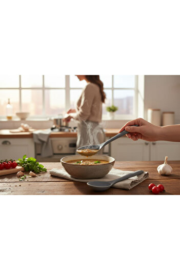 EMPA A V M 2' Oxilipus Non-Stick Non-Sticking Large Size (27.5 cm) Silicone Spoon
