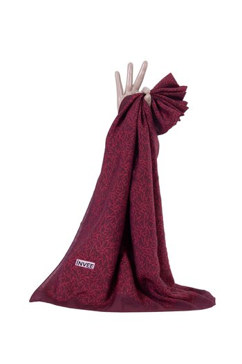 Invee Aura Şal BORDO-PEMBE