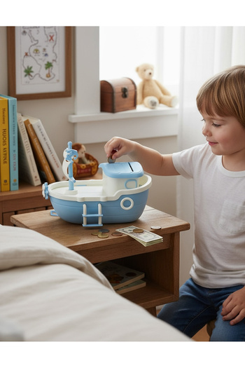 EVSTYLE Ship Piggy Bank - Blue