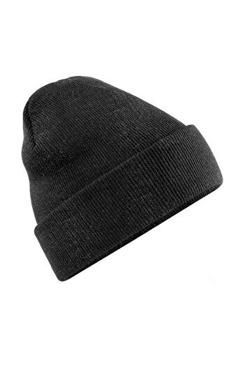 RONIC X Basic Knitted Beanie, unisex, Charcoal Black, universal size